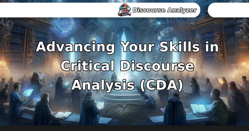 Advancing Your Skills in Critical Discourse Analysis (CDA)