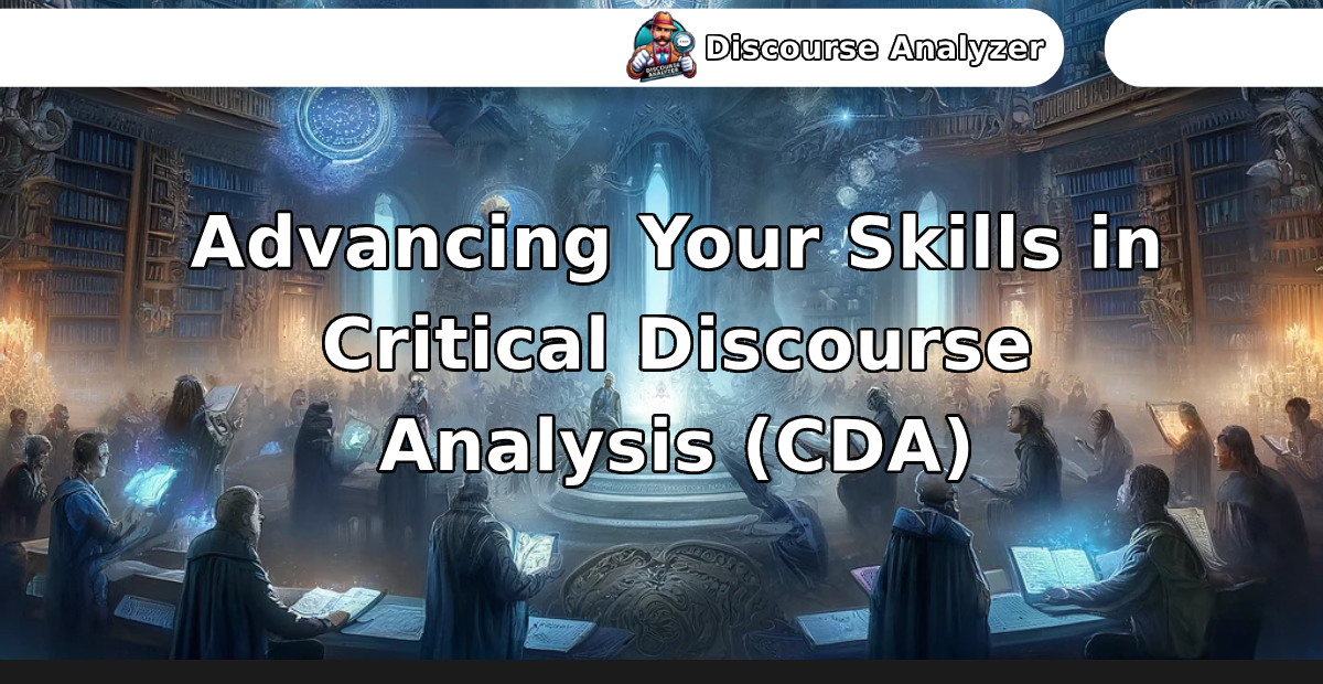Advancing Your Skills in Critical Discourse Analysis (CDA) - Discourse Analyzer