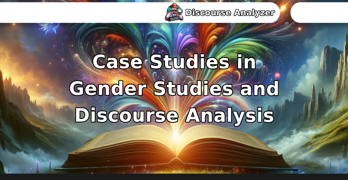 Case Studies in Gender Studies and Discourse Analysis - Discourse Analyzer