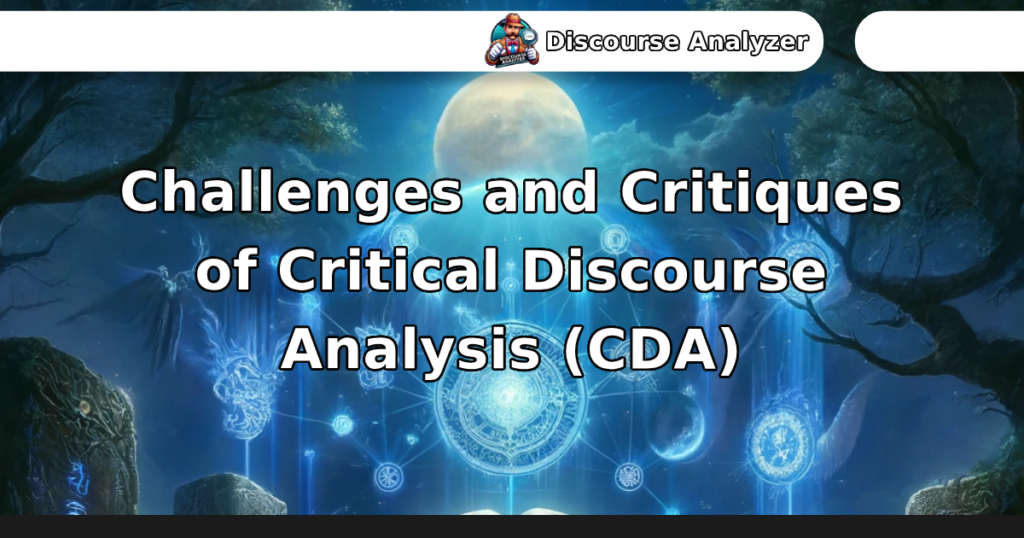 Challenges and Critiques of Critical Discourse Analysis (CDA)