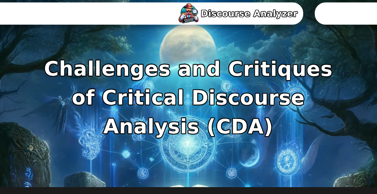 Challenges and Critiques of Critical Discourse Analysis (CDA) - Discourse Analyzer AI Toolkit