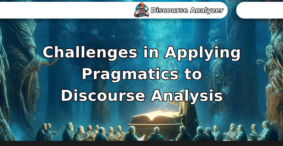 Challenges in Applying Pragmatics to Discourse Analysis - Discourse Analyzer