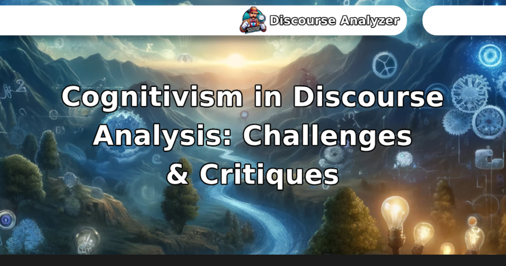 Cognitivism in Discourse Analysis: Challenges & Critiques