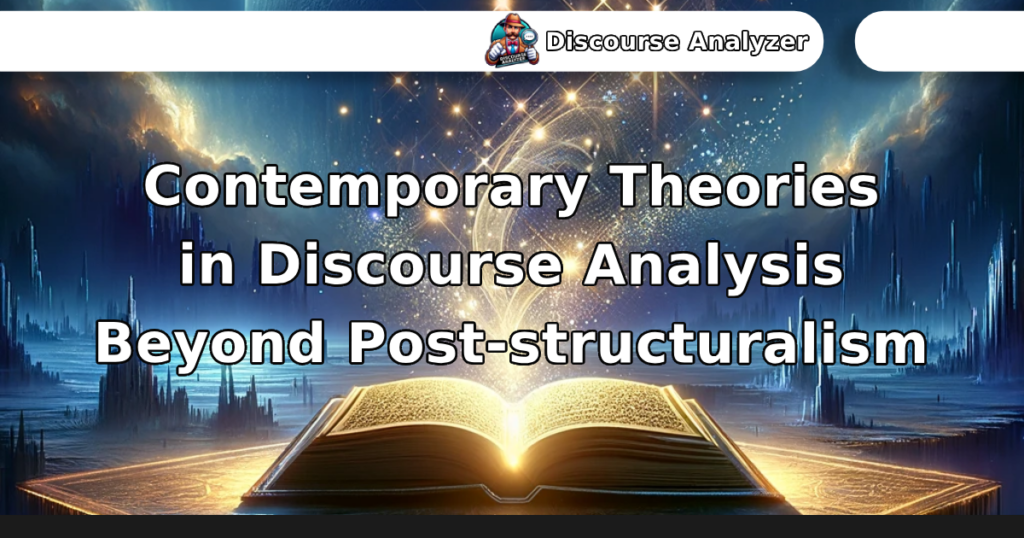 Contemporary Theories in Discourse Analysis Beyond Post-structuralism