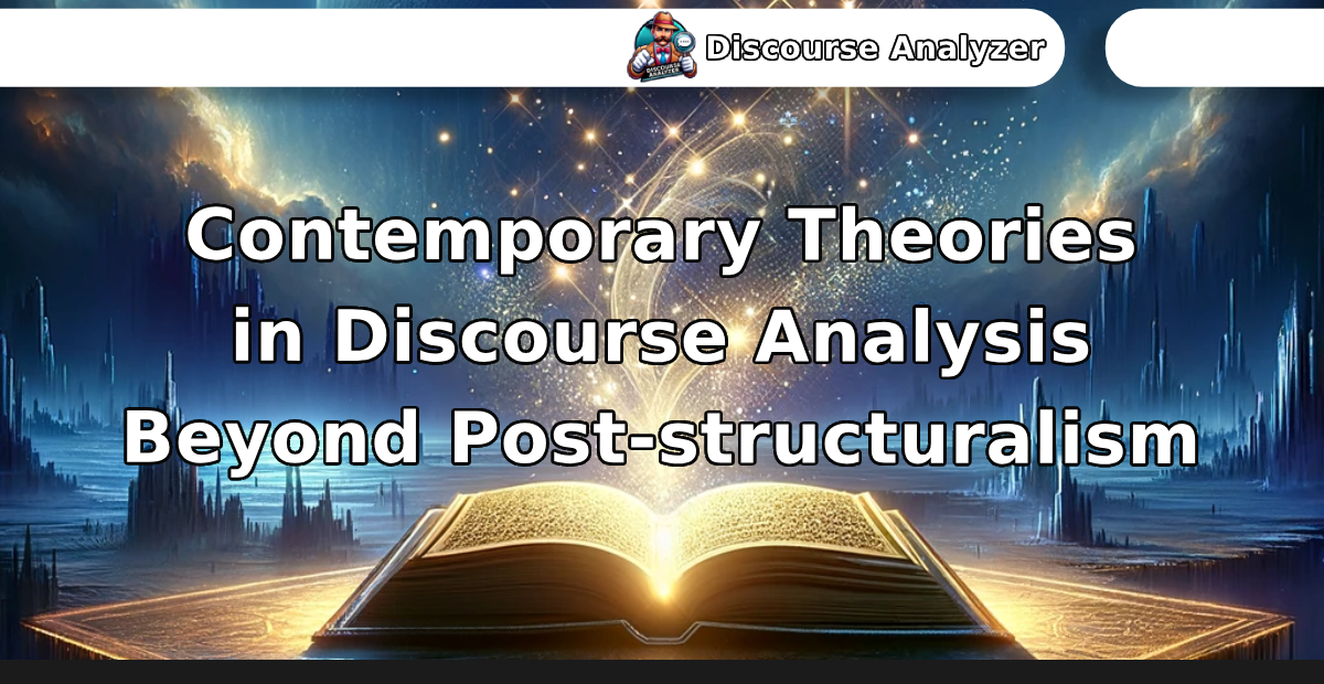 Contemporary Theories in Discourse Analysis Beyond Post-structuralism - Discourse Analyzer