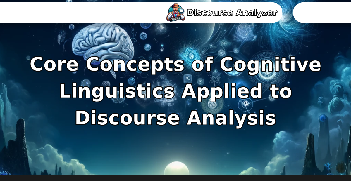 Core Concepts of Cognitive Linguistics Applied to Discourse Analysis - Discourse Analyzer