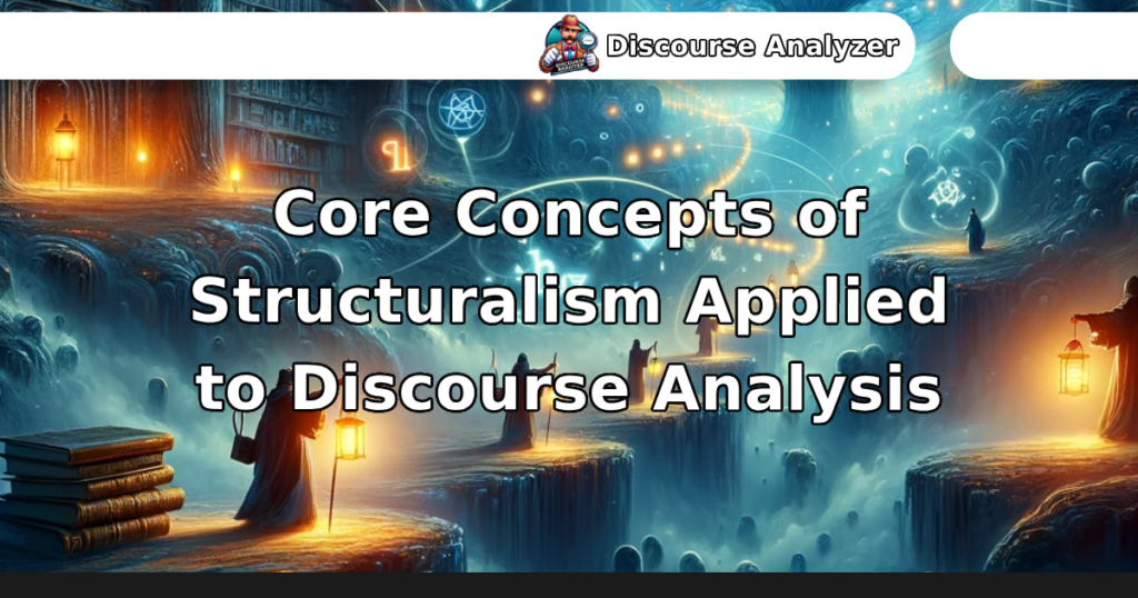 Core Concepts of Structuralism Applied to Discourse Analysis