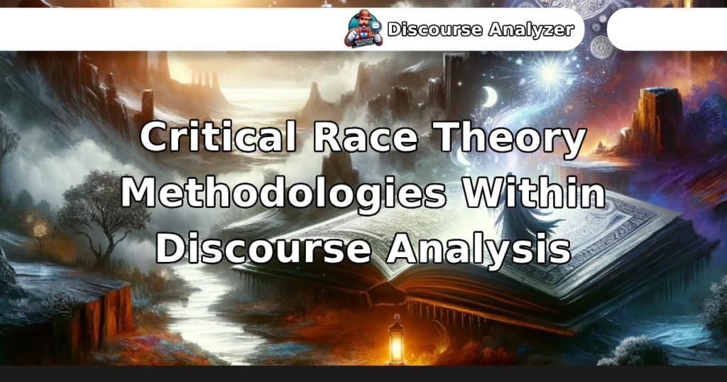 Critical Race Theory Methodologies Within Discourse Analysis