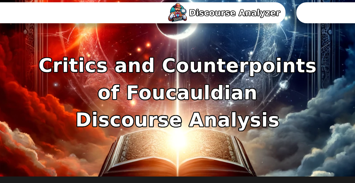 Critics and Counterpoints of Foucauldian Discourse Analysis - Discourse Analyzer