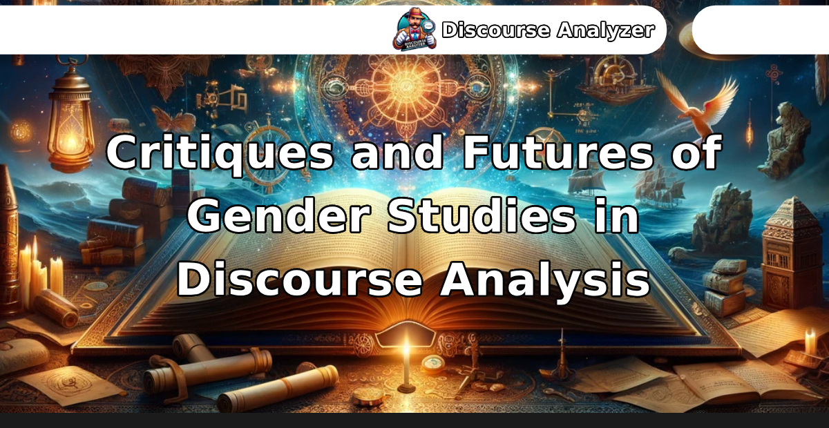 Critiques and Futures of Gender Studies in Discourse Analysis - Discourse Analyzer
