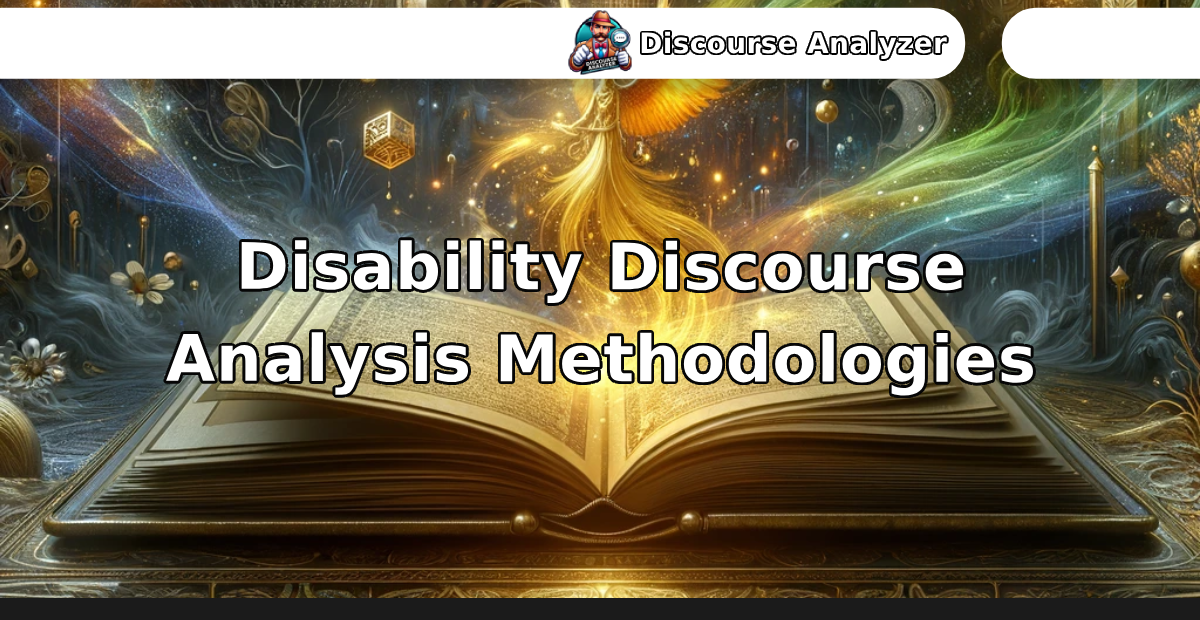 Disability Discourse Analysis Methodologies - Discourse Analyzer