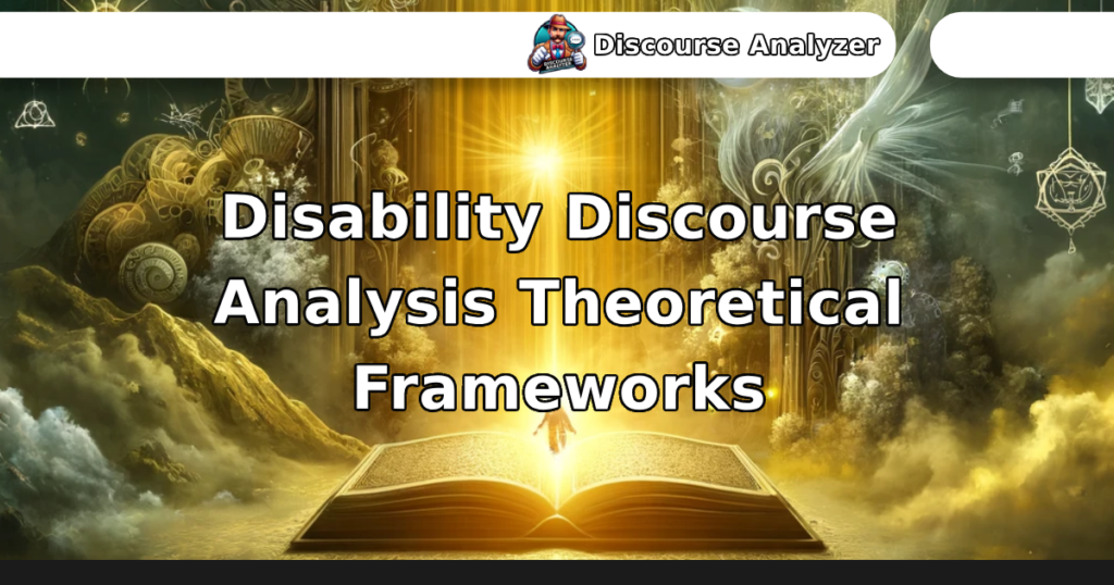 Disability Discourse Analysis Theoretical Frameworks