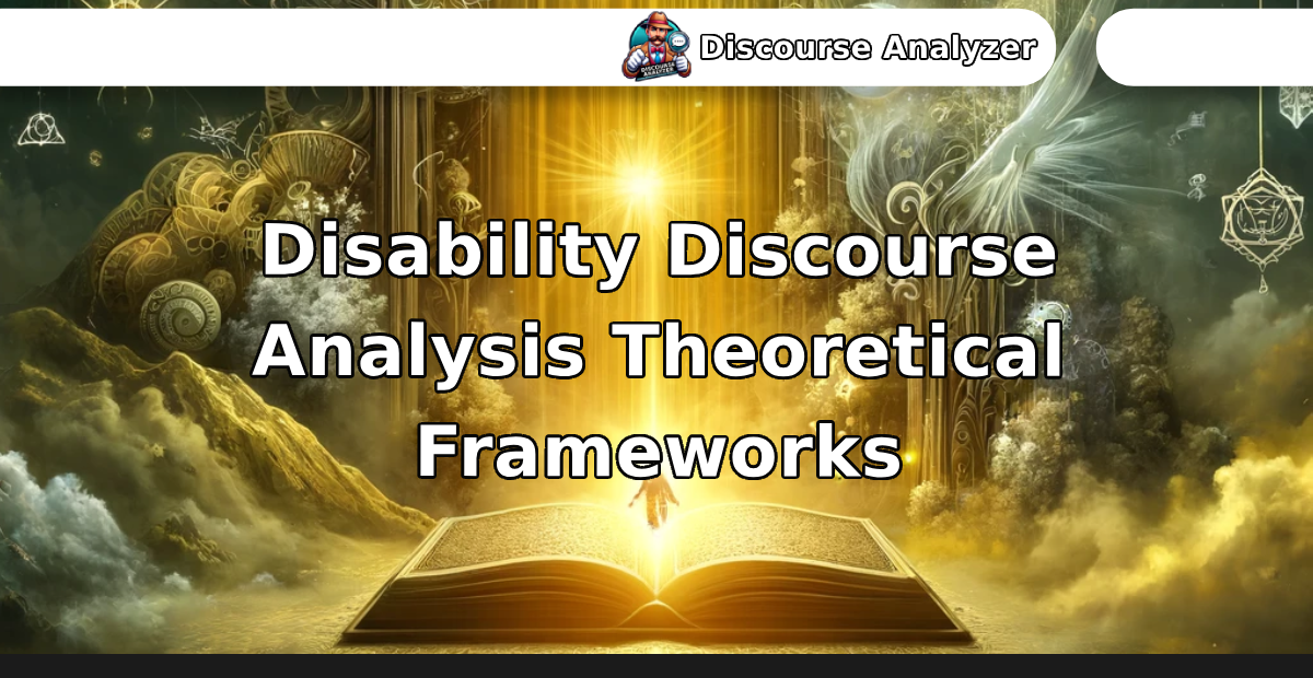 Disability Discourse Analysis Theoretical Frameworks - Discourse Analyzer