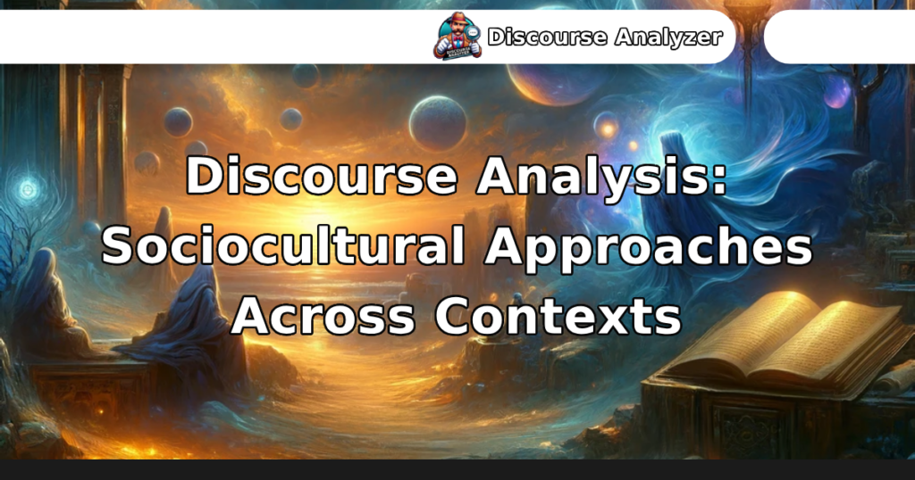 Sociocultural Discourse Analysis Across Contexts