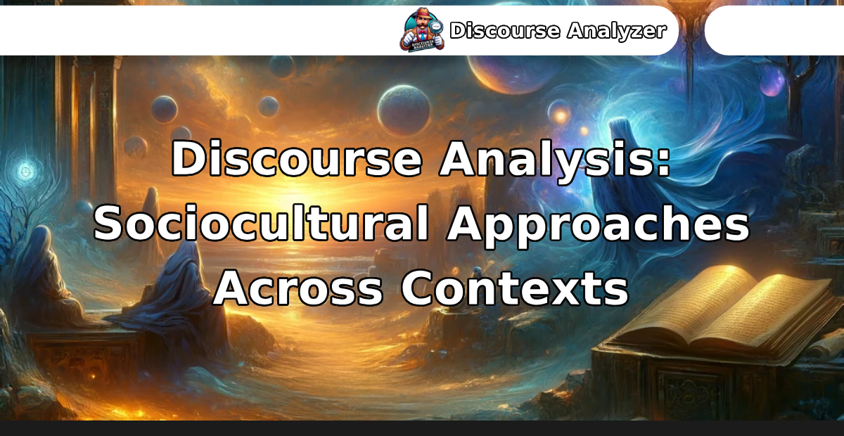 Discourse Analysis: Sociocultural Approaches Across Contexts - Discourse Analyzer