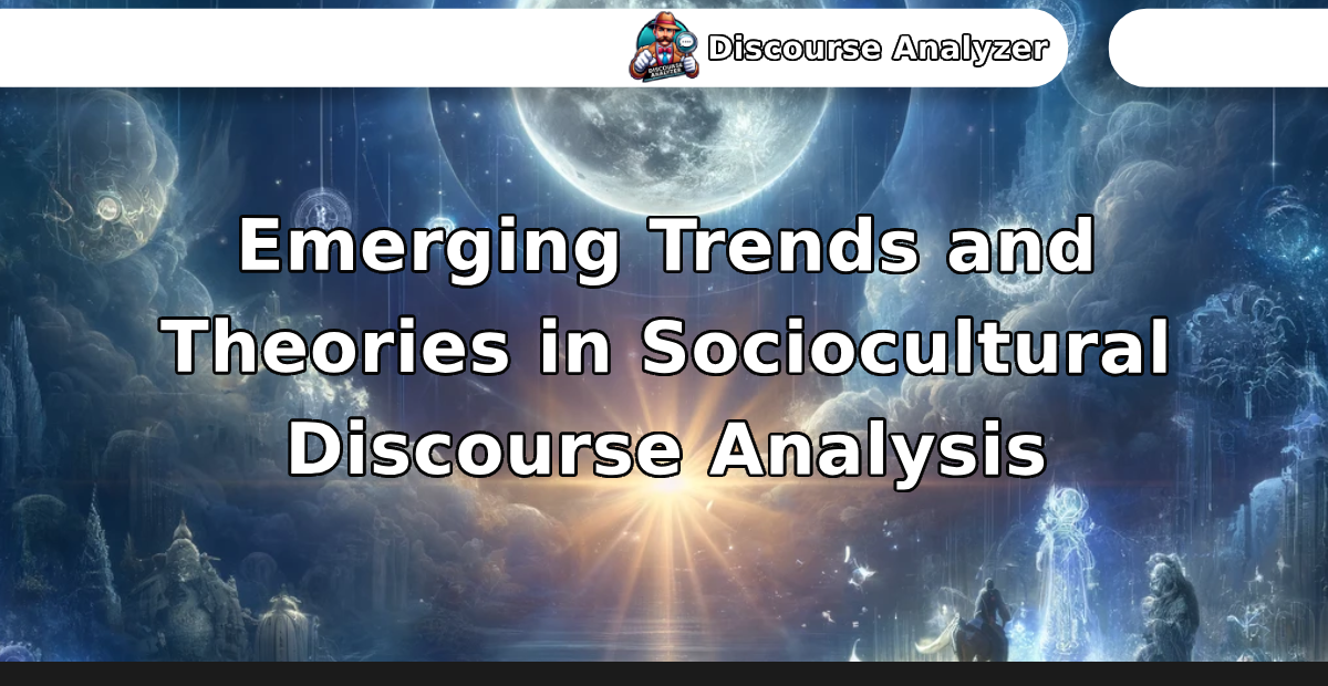 Emerging Trends and Theories in Sociocultural Discourse Analysis - Discourse Analyzer