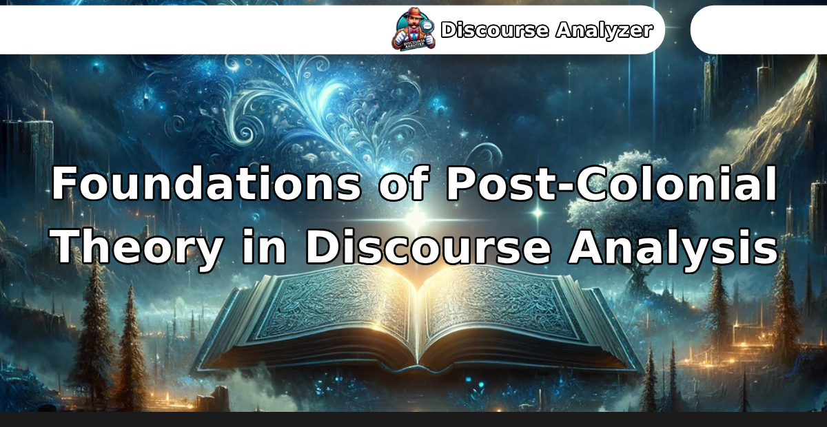 Foundations of Post-Colonial Theory in Discourse Analysis - Discourse Analyzer
