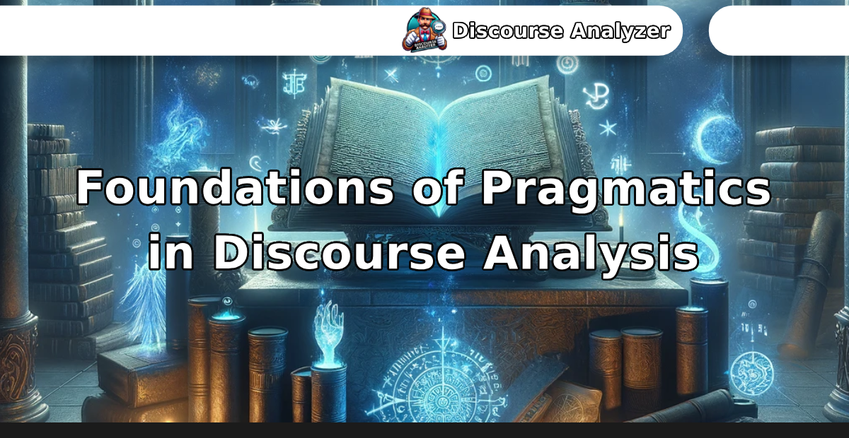 Foundations of Pragmatics in Discourse Analysis - Discourse Analyzer