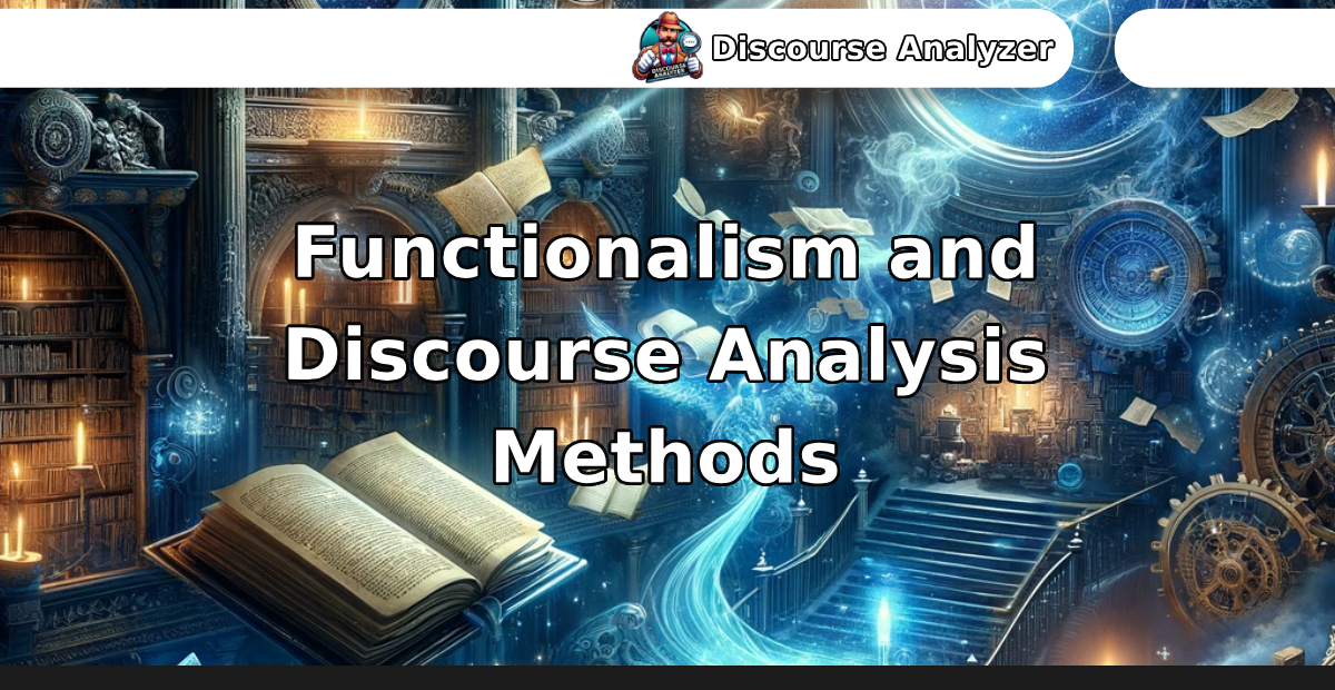 Functionalism and Discourse Analysis Methods - Discourse Analyzer AI Toolkit