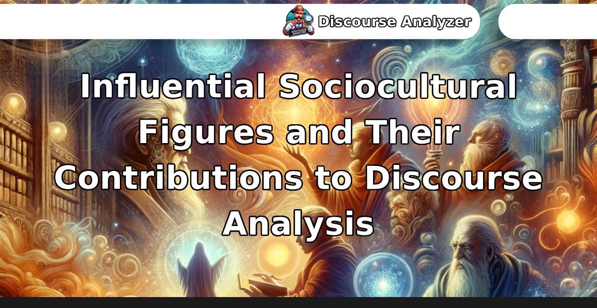 Influential Sociocultural Figures and Their Contributions to Discourse Analysis - Discourse Analyzer