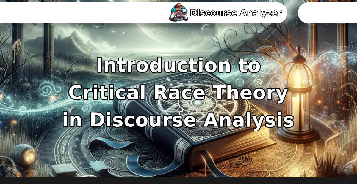 Introduction to Critical Race Theory in Discourse Analysis - Discourse Analyzer