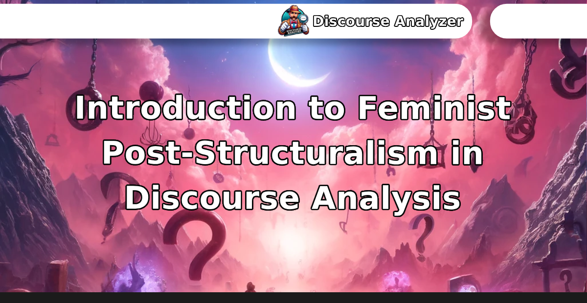 Introduction to Feminist Post-Structuralism in Discourse Analysis - Discourse Analyzer AI Toolkit