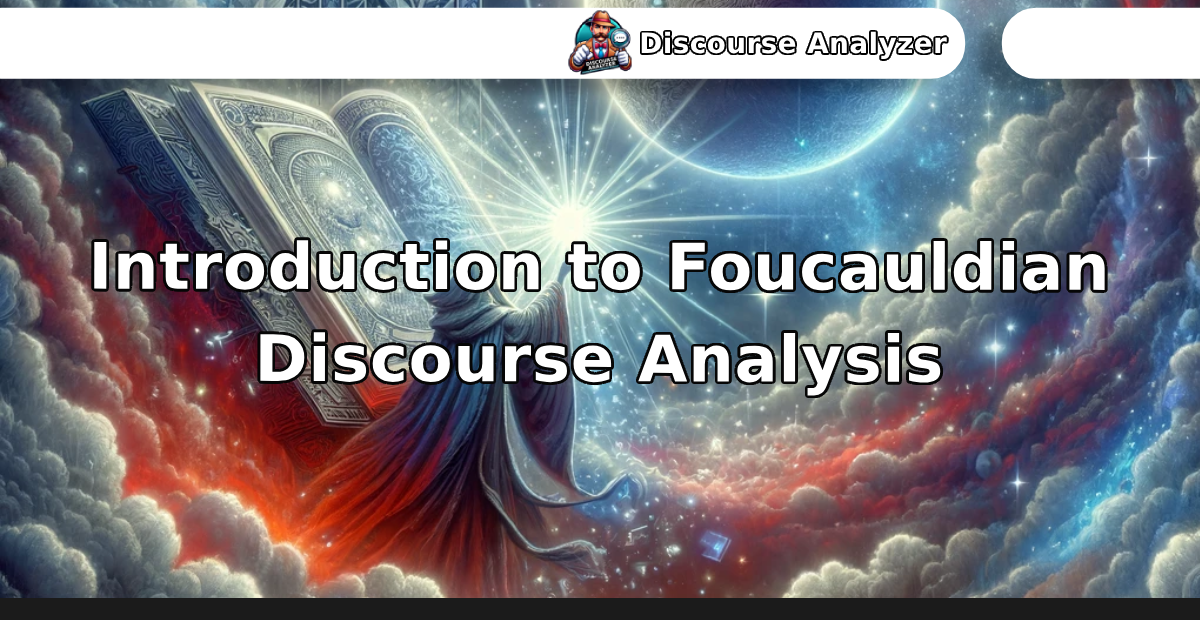 Introduction to Foucauldian Discourse Analysis - Discourse Analyzer
