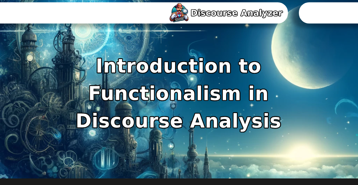 Introduction to Functionalism in Discourse Analysis - Discourse Analyzer AI Toolkit