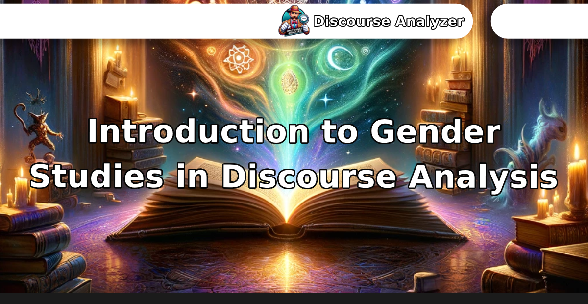 Introduction to Gender Studies in Discourse Analysis - Discourse Analyzer