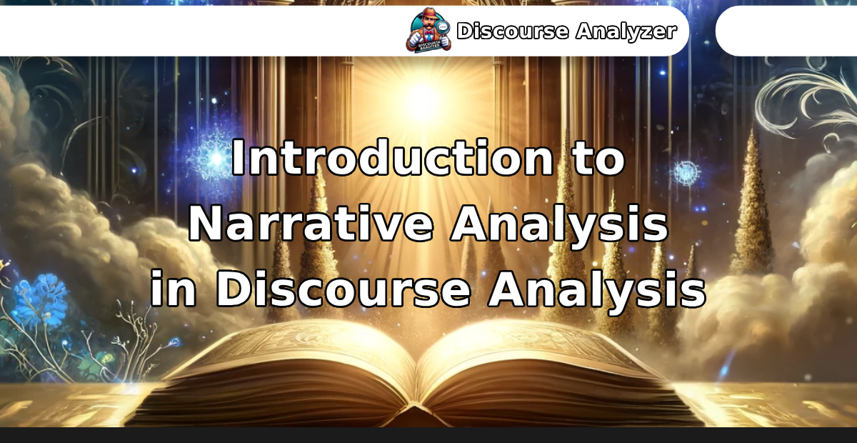 Introduction to Narrative Analysis in Discourse Analysis - Discourse Analyzer