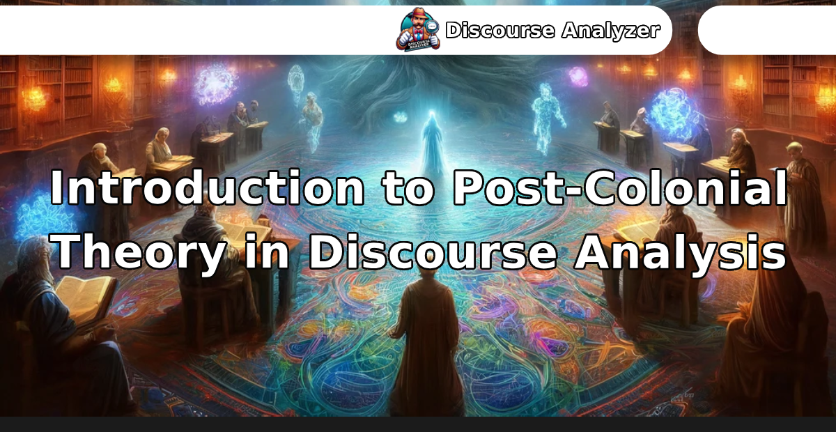 Introduction to Post-Colonial Theory in Discourse Analysis - Discourse Analyzer