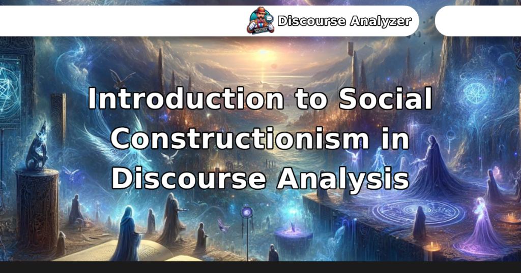 Introduction to Social Constructionism in Discourse Analysis