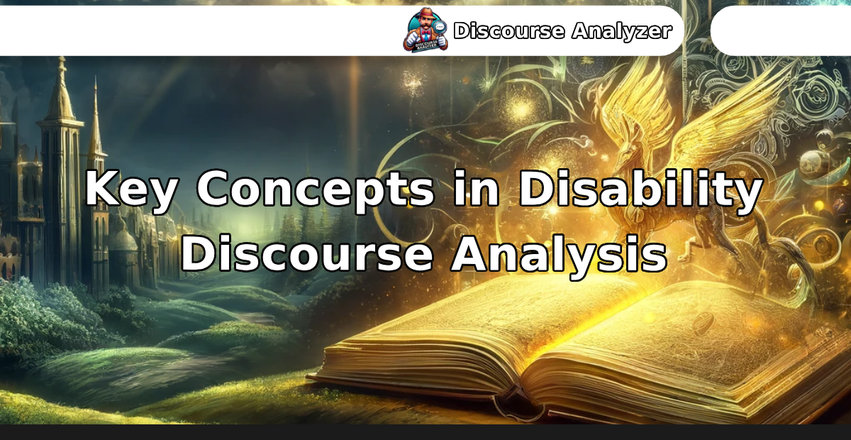 Key Concepts in Disability Discourse Analysis - Discourse Analyzer