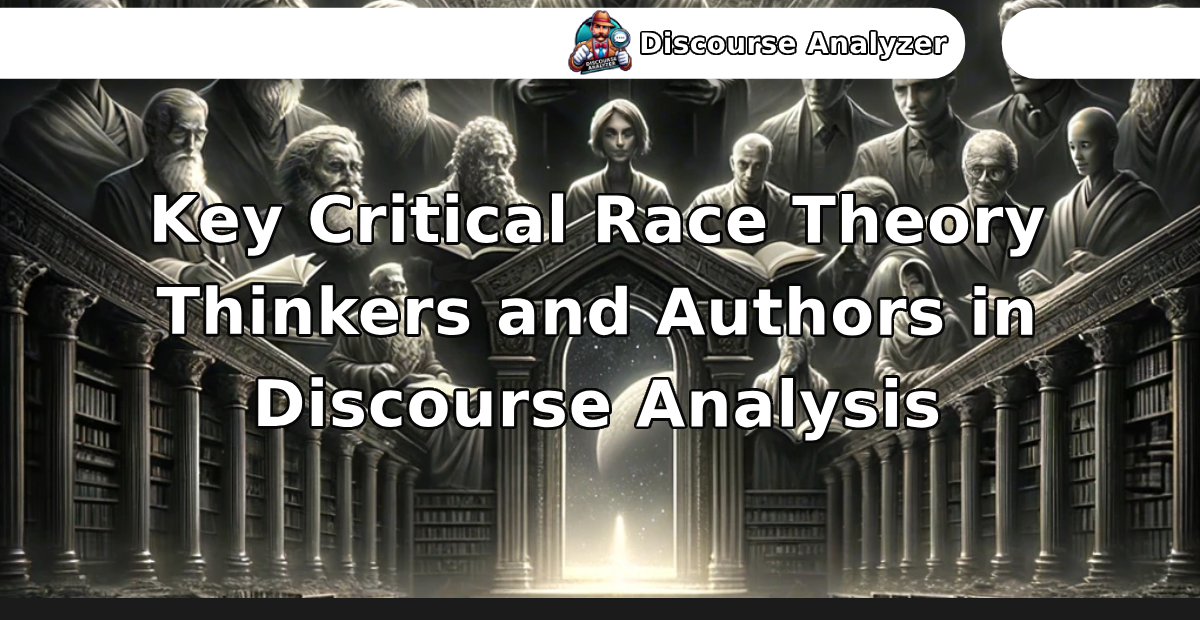 Key Critical Race Theory Thinkers and Authors in Discourse Analysis - Discourse Analyzer