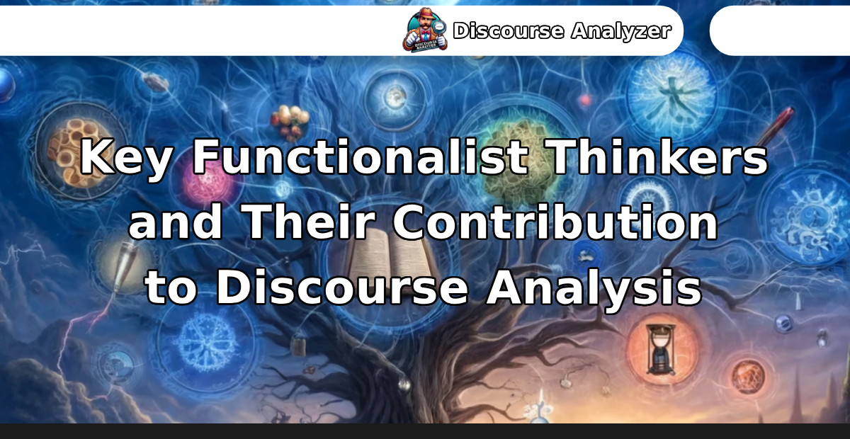 Key Functionalist Thinkers and Their Contribution to Discourse Analysis - Discourse Analyzer AI Toolkit