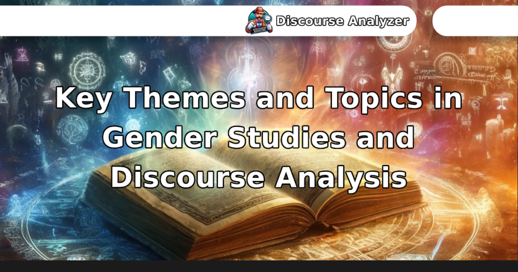 Key Themes and Topics in Gender Studies and Discourse Analysis