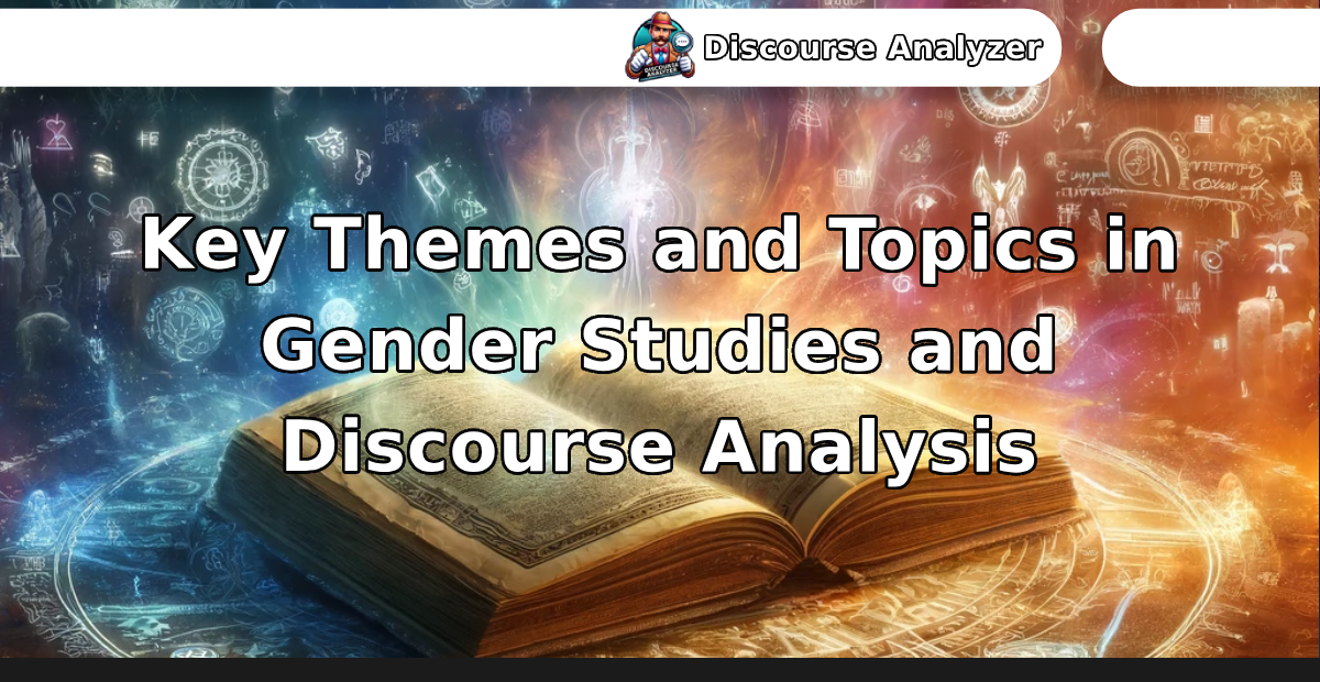 Key Themes and Topics in Gender Studies and Discourse Analysis - Discourse Analyzer