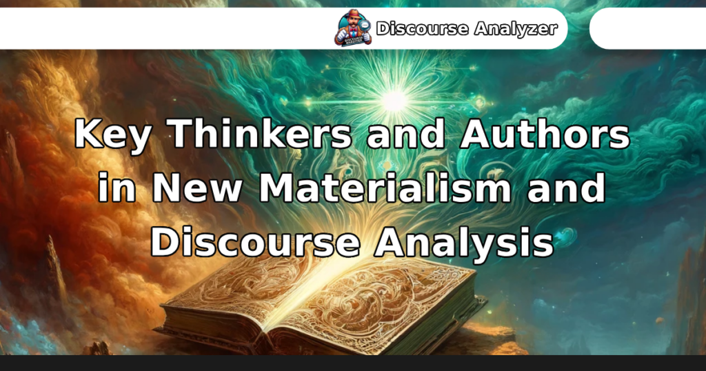 Key Thinkers and Authors in New Materialism and Discourse Analysis