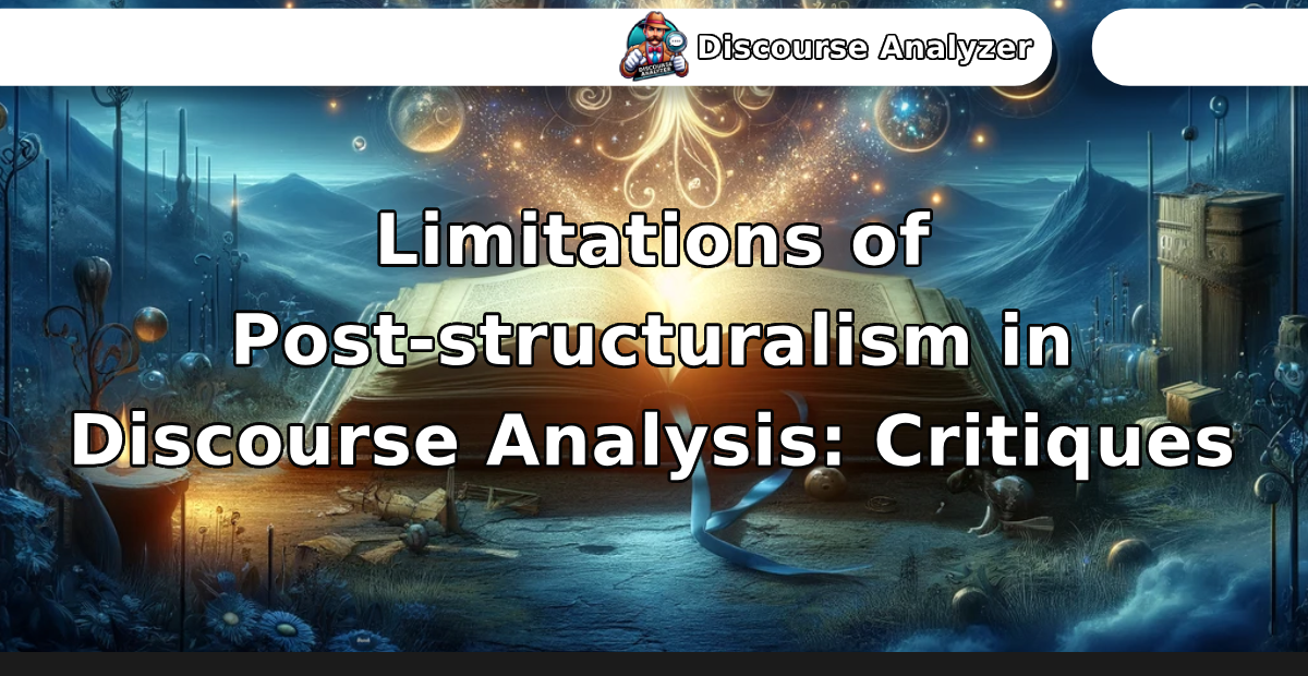 Limitations of Post-structuralism in Discourse Analysis_ Critiques - Discourse Analyzer