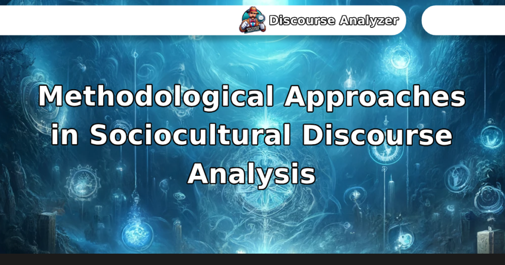 Methodological Approaches in Sociocultural Discourse Analysis