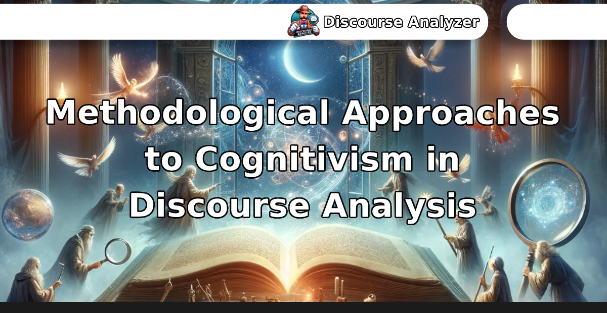 Methodological Approaches to Cognitivism in Discourse Analysis - Discourse Analyzer