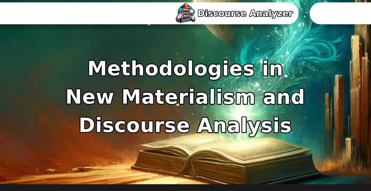 Methodologies in New Materialism and Discourse Analysis - Discourse Analyzer