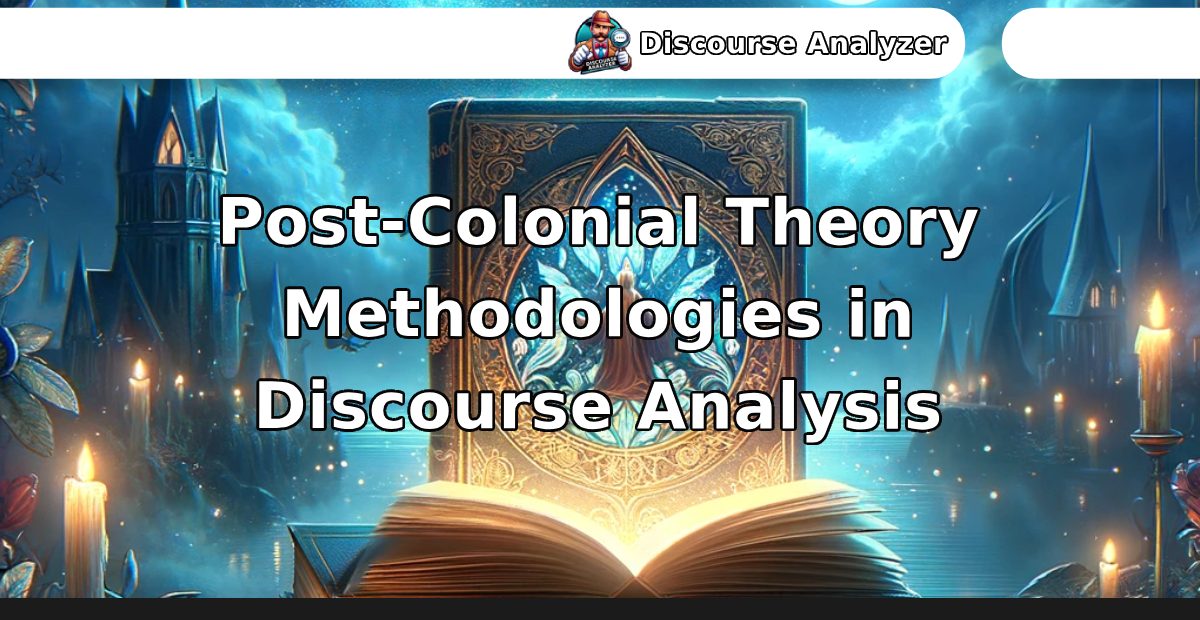 Post-Colonial Theory Methodologies in Discourse Analysis - Discourse Analyzer