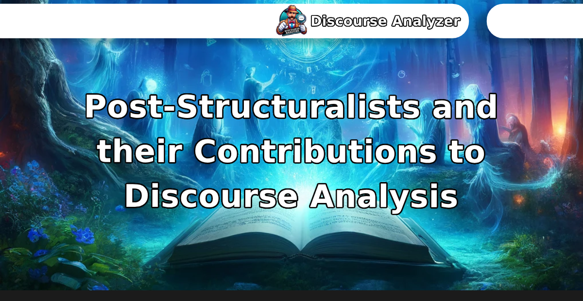 Post-Structuralists and their Contributions to Discourse Analysis - Discourse Analyzer