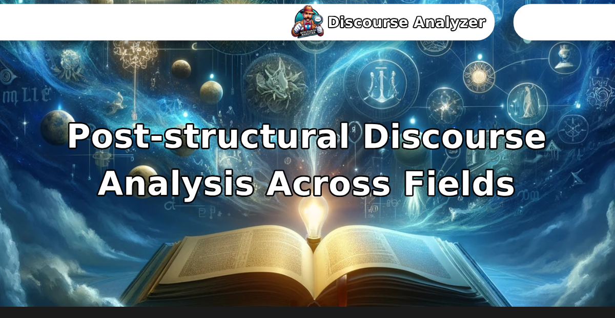 Post-structural Discourse Analysis Across Fields - Discourse Analyzer
