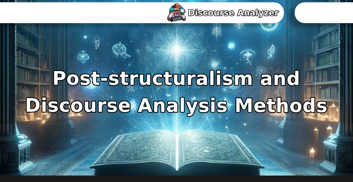 Post-structuralism and Discourse Analysis Methods - Discourse Analyzer