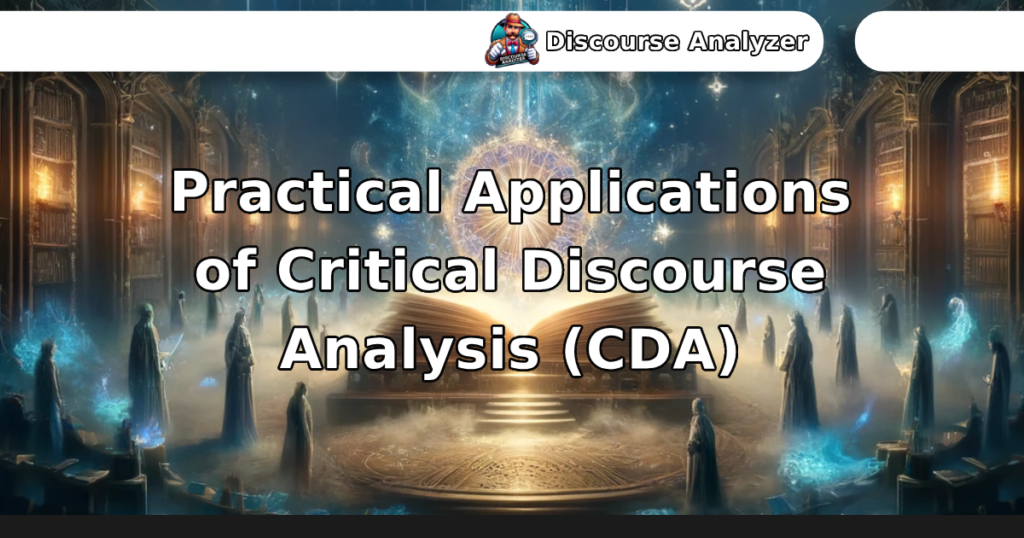 Practical Applications of Critical Discourse Analysis (CDA)