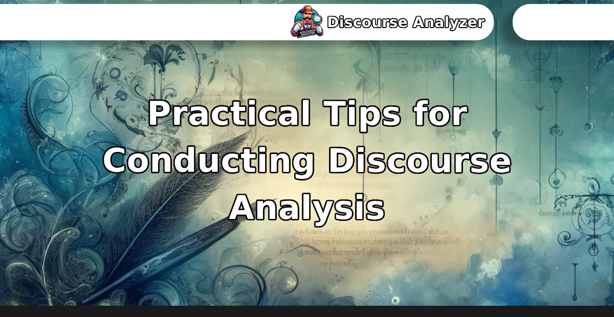 Practical Tips for Conducting Discourse Analysis - Discourse Analyzer AI Tookit