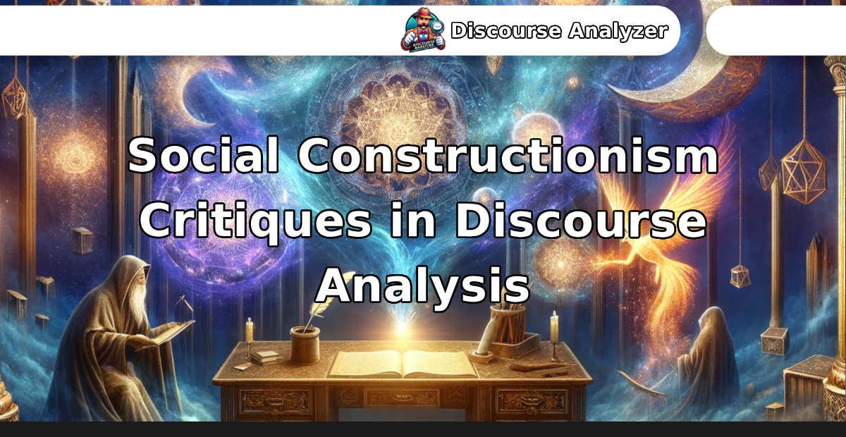 Social Constructionism Critiques in Discourse Analysis - Discourse Analyzer