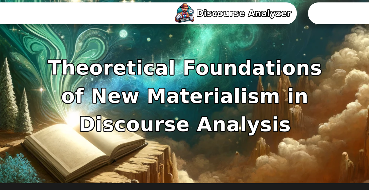 Theoretical Foundations of New Materialism in Discourse Analysis - Discourse Analyzer